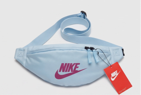 Бананка Nike 162406 поясная сумка голубая розовое лого