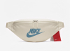 Бананка Nike 162406 поясная сумка белая молочная голубое лого Бананка Nike 162406 поясная сумка белая молочная голубое лого