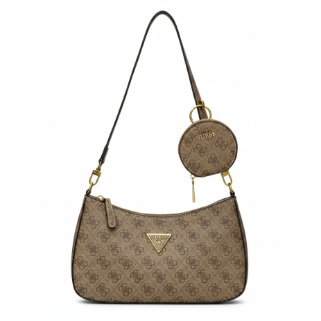 Жіноча сумка Guess 016 багет хобо бежева