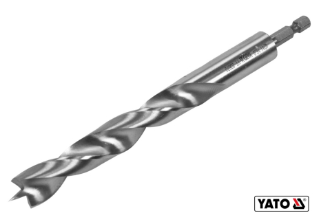 Свердло по дереву спіральне Ø16 x 100/60 мм HEX 1/4" HSS 4241 Yato YT-33870 Свердло по дереву спіральне Ø16 x 100/60 мм HEX 1/4" HSS 4241 Yato YT-33870
