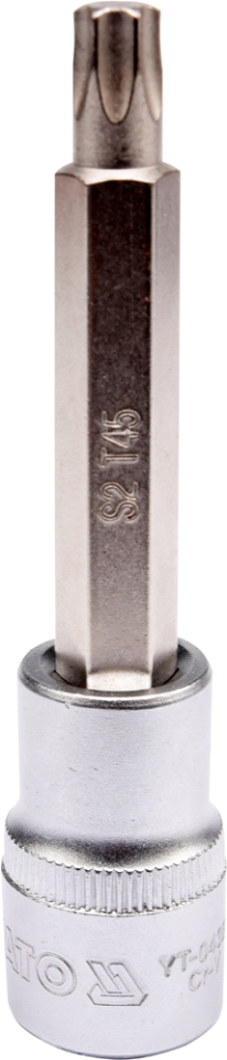Головка торцева з викрутковою насадкою TORX 1/2" Т45 100 мм Yato YT-04325 Головка торцева з викрутковою насадкою TORX 1/2" Т45 100 мм Yato YT-04325