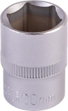 Головка торцева 6-гранна ½" 20 мм L 40 мм CrV MASTERTOOL 78-0020 Головка торцева 6-гранна ½" 20 мм L 40 мм CrV MASTERTOOL 78-0020