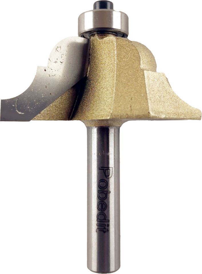 Фреза кромочная калевочная D-49.7 мм, R-8 мм, d-8 мм Pobedit P-2001-08-08 Фреза кромочная калевочная D-49.7 мм, R-8 мм, d-8 мм Pobedit P-2001-08-08