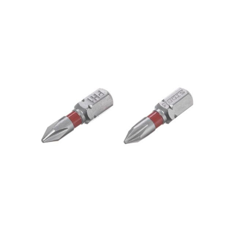 Комплект викруткових насадок, PH1, 1/4"×25 мм, S2, 2 од., STORM INTERTOOL VT-0217