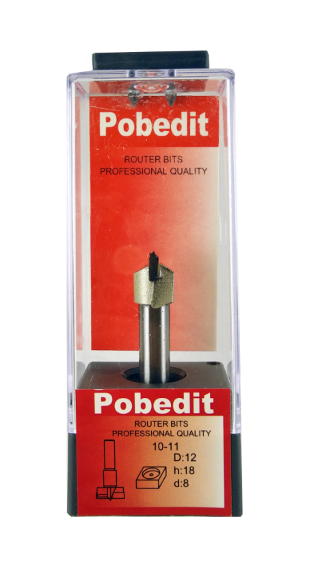 Фреза Форстнера D-12 мм, d-8 мм Pobedit P-1011-08-12 Фреза Форстнера D-12 мм, d-8 мм Pobedit P-1011-08-12