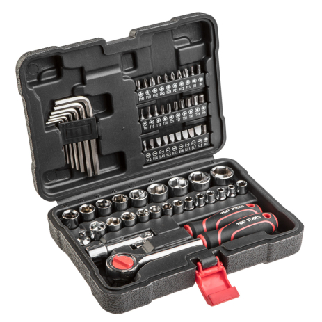 Набор торцевых ключей 1.4", 3/8" 63 шт. Top Tools 38D515 Набор торцевых ключей 1.4", 3/8" 63 шт. Top Tools 38D515