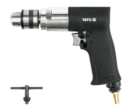 Пневмат. дриль 1,5-10 мм 1/4" з реверсом Yato YT-0970