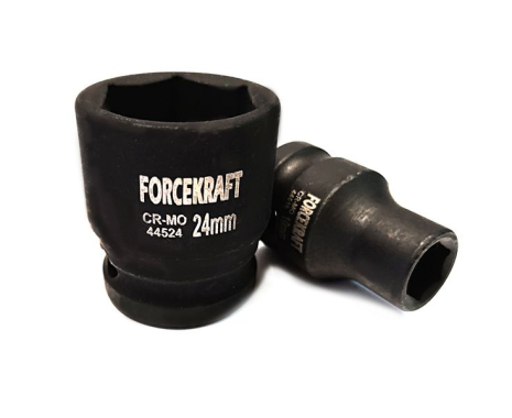 Головка ударна 24мм (6гр.), 1/2" FORCEKRAFT ROCKFORCE FK-44524 Головка ударна 24мм (6гр.), 1/2" FORCEKRAFT ROCKFORCE FK-44524