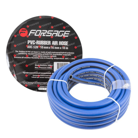 Шланг гумовий армований 10*16мм*10м(для повітря) Forsage ROCKFORCE F-AHC-52H Шланг гумовий армований 10*16мм*10м(для повітря) Forsage ROCKFORCE F-AHC-52H