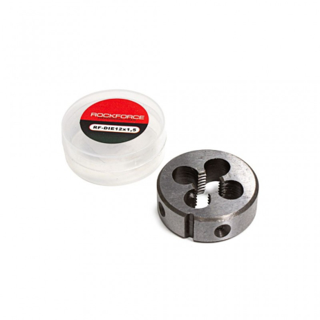 Плашка M12x1,5-Ø38мм, в пластиковом футляре ROCKFORCE RF-DIE12x1,5 Плашка M12x1,5-Ø38мм, в пластиковом футляре ROCKFORCE RF-DIE12x1,5