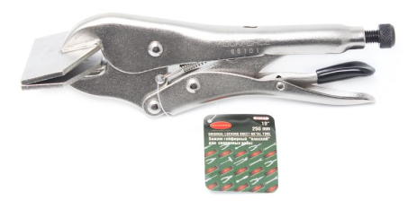 Затискач гейферний "плоский захват" 10"-250мм ROCKFORCE WMC TOOLS RF-66101 Затискач гейферний "плоский захват" 10"-250мм ROCKFORCE WMC TOOLS RF-66101