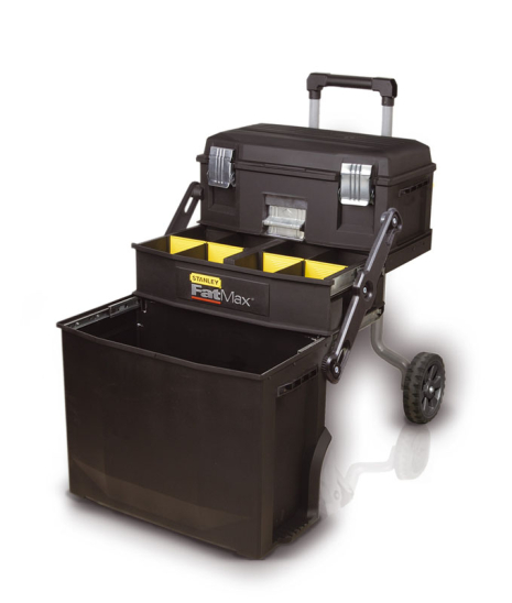 Ящик з колесами "FatMax Mobile Work Station Cantilever" розсувний з трьома секціями пластмасовий багатофункціональний STANLEY 1-94-210 Ящик з колесами "FatMax Mobile Work Station Cantilever" розсувний з трьома секціями пластмасовий багатофункціональний STANLEY 1-94-210