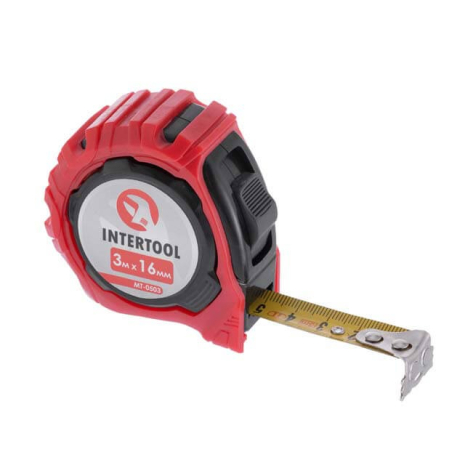 Рулетка з фіксатором 3м*16мм "Магніт" INTERTOOL MT-0503 Рулетка з фіксатором 3м*16мм "Магніт" INTERTOOL MT-0503