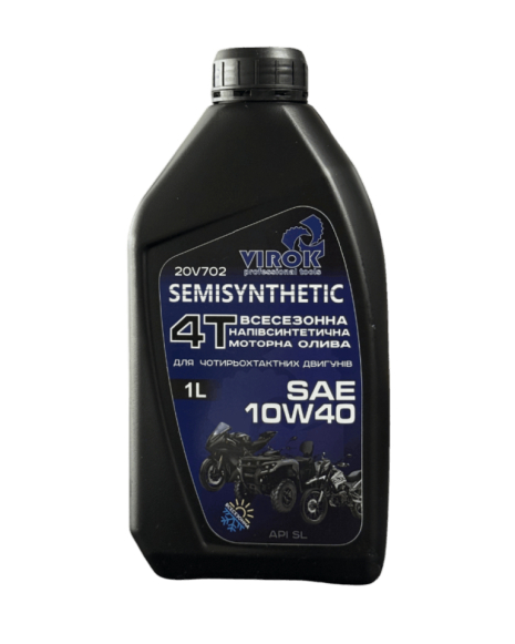 Масла моторні TM SEMISYNTHETIC 4T SAE 10W-40 VIROK 20V702 Масла моторні TM SEMISYNTHETIC 4T SAE 10W-40 VIROK 20V702