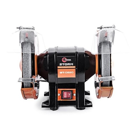 Верстат точильний настільний STORM 400 Вт, 0-2950 об/хв, шліфкруг 200 мм. INTERTOOL WT-0820 Верстат точильний настільний STORM 400 Вт, 0-2950 об/хв, шліфкруг 200 мм. INTERTOOL WT-0820