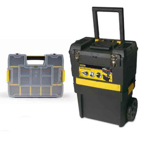 Ящик пластмассовый с колесами + ящик-органайзер STANLEY STST1-71187 Ящик пластмассовый с колесами + ящик-органайзер STANLEY STST1-71187