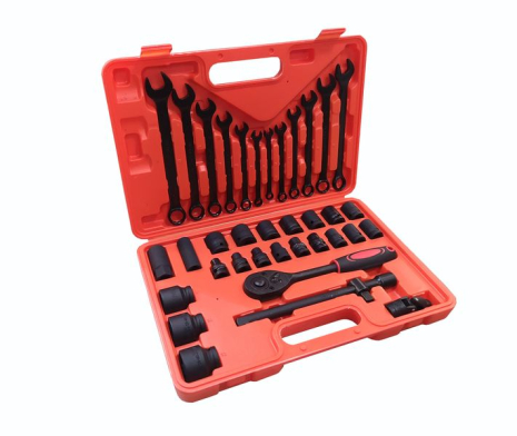 Набір інструментів ударних 37 предметів 1/2" (6гр.) (8-32мм) WMC TOOLS 4037 Набір інструментів ударних 37 предметів 1/2" (6гр.) (8-32мм) WMC TOOLS 4037