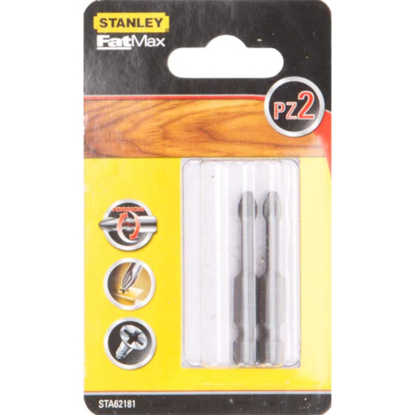 Біта посилена TORSION Pz2 (L=50 мм, 2 од.) STANLEY STA62181 Біта посилена TORSION Pz2 (L=50 мм, 2 од.) STANLEY STA62181
