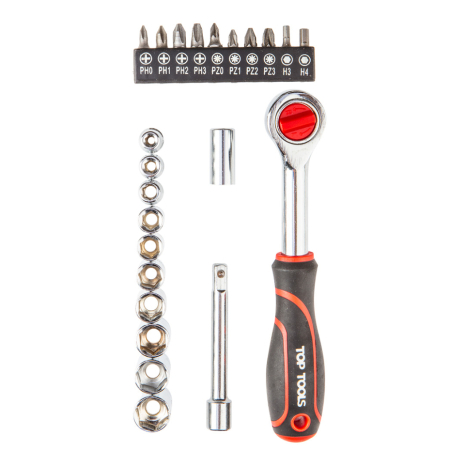 Набір торцевих ключів 1/4 "23 шт. Top Tools 38D505