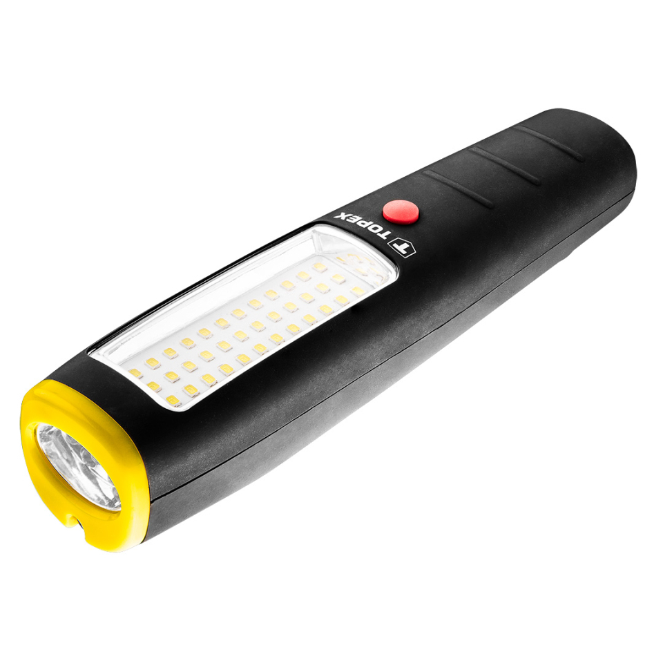Лампа для майстерні 2 джерела світла, 3 Вт, 36 SMD + 7 LED, 3xAA Topex 94W383 Лампа для майстерні 2 джерела світла, 3 Вт, 36 SMD + 7 LED, 3xAA Topex 94W383