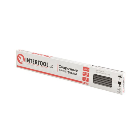 Електроди зварювальні, Ø 4 мм, уп. 2,5кг. INTERTOOL EW-0425 Електроди зварювальні, Ø 4 мм, уп. 2,5кг. INTERTOOL EW-0425