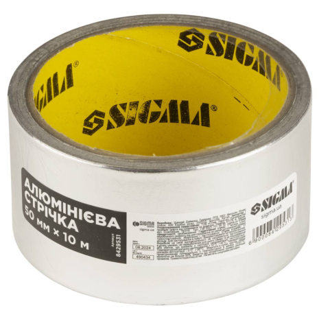 Стрічка алюмінієва 50мм×10м SIGMA 8429531 Стрічка алюмінієва 50мм×10м SIGMA 8429531