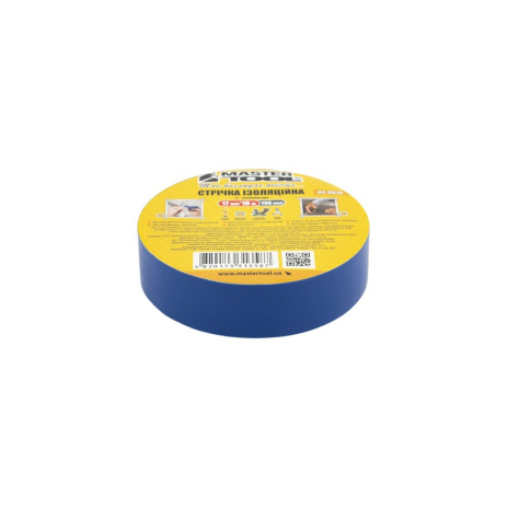 Стрічка ізоляційна PVC 17 мм×10 м 10 шт синя MASTERTOOL 44-9010 Стрічка ізоляційна PVC 17 мм×10 м 10 шт синя MASTERTOOL 44-9010
