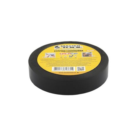 Стрічка ізоляційна PVC 17 мм×25 м 10 шт чорна MASTERTOOL 44-9125 Стрічка ізоляційна PVC 17 мм×25 м 10 шт чорна MASTERTOOL 44-9125