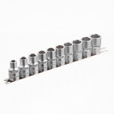 Набір головок 8-19 мм, 1/2", 10 од. INTERTOOL ET-6012 Набір головок 8-19 мм, 1/2", 10 од. INTERTOOL ET-6012