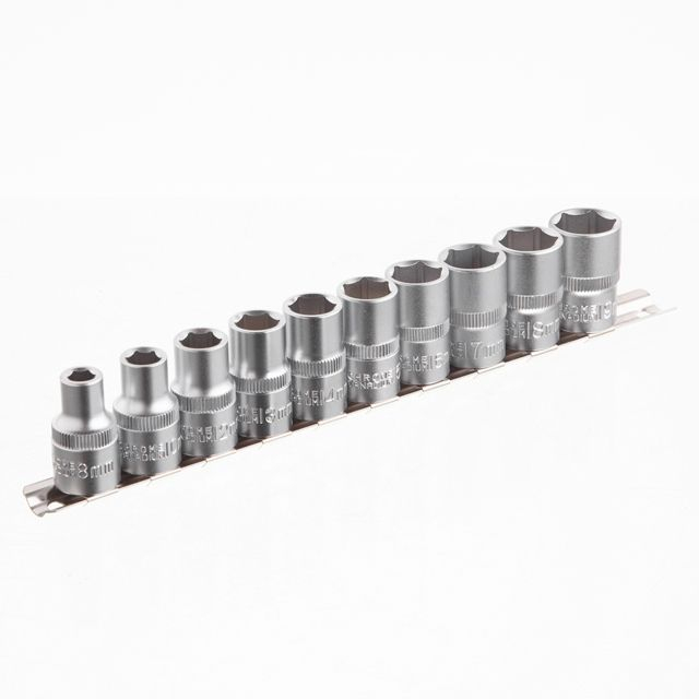 Набір головок 8-19 мм, 1/2", 10 од. INTERTOOL ET-6012 Набір головок 8-19 мм, 1/2", 10 од. INTERTOOL ET-6012