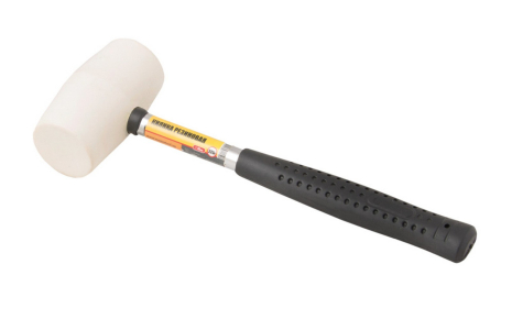 Киянка резиновая Ø40 мм, 225 г, металлическая рукоятка белая MASTERTOOL 02-1310