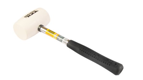 Киянка гумова Ø60 мм, 450 г, металева рукоятка біла MASTERTOOL 02-1312
