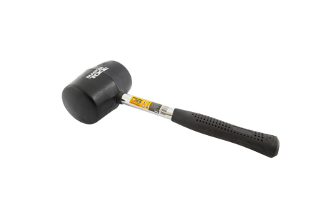 Киянка гумова Ø80 мм, 900 г, металева рукоятка чорна MASTERTOOL 02-1304