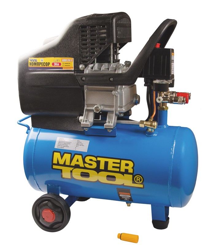 Компрессор 24 л 1.8 кВт 206 л/мин 8 атм 2 выхода MASTERTOOL КПП-24-1 Компрессор 24 л 1.8 кВт 206 л/мин 8 атм 2 выхода MASTERTOOL КПП-24-1