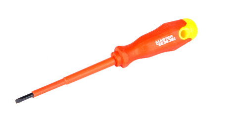 Отвёртка диэлектрическая шлицевая SL4х100 мм 1000 V MASTERTOOL 47-0410 Отвёртка диэлектрическая шлицевая SL4х100 мм 1000 V MASTERTOOL 47-0410