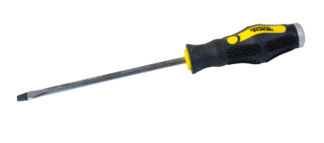 Викрутка ударна шліцева магнітна SL6х150 мм ручка з покриттям TPR MASTERTOOL 49-5615 Викрутка ударна шліцева магнітна SL6х150 мм ручка з покриттям TPR MASTERTOOL 49-5615