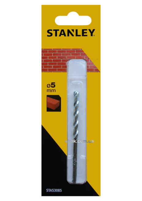 Свердло по кирпичу 3 мм Stanley STA53085-QZ Свердло по кирпичу 3 мм Stanley STA53085-QZ