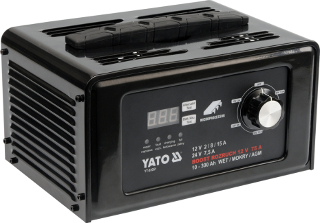 Зарядное пусковое устройство, от 10 до 300 Ач Yato YT-83051 Зарядное пусковое устройство, от 10 до 300 Ач Yato YT-83051