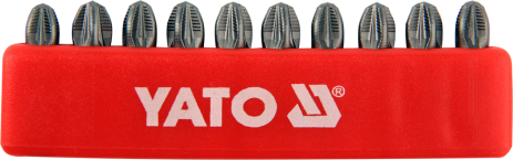 Набор бит крестовых PZ3 1/4" 25 мм 10 шт Yato YT-0472 Набор бит крестовых PZ3 1/4" 25 мм 10 шт Yato YT-0472
