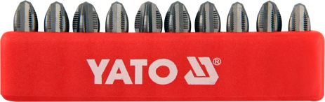 Набор бит крестовых PН3 1/4" 25 мм 10 шт. Yato YT-0476 Набор бит крестовых PН3 1/4" 25 мм 10 шт. Yato YT-0476