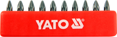 Набір біт хрестових PZ1 1/4" 25 мм 10 шт Yato YT-0470 Набір біт хрестових PZ1 1/4" 25 мм 10 шт Yato YT-0470