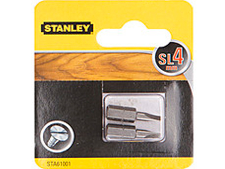 Плоскі біти 25мм для шуруповерта SL4 Stanley STA61001-XJ Плоскі біти 25мм для шуруповерта SL4 Stanley STA61001-XJ