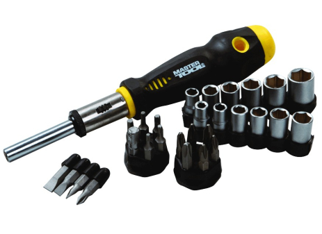 Набір насадок викруткових та торцевих 1/4" 34 ел. MASTERTOOL 40-0356 Набір насадок викруткових та торцевих 1/4" 34 ел. MASTERTOOL 40-0356