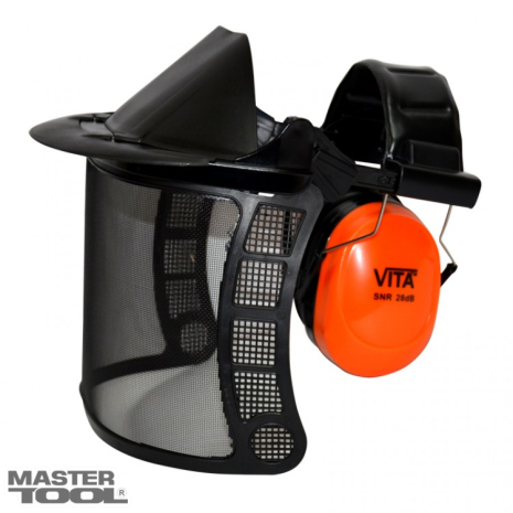 Щиток - сетка с наушниками для газонокосильщика MASTERTOOL 81-0018 Щиток - сетка с наушниками для газонокосильщика MASTERTOOL 81-0018