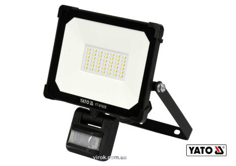 Прожектор с SMD-диодным излучателем и датчиком движения Yato YT-81828 Прожектор с SMD-диодным излучателем и датчиком движения Yato YT-81828