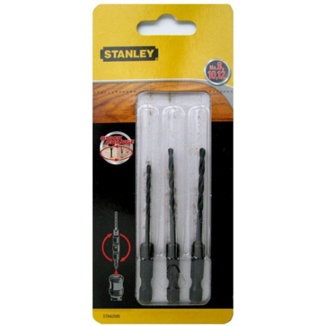 Набір свердлів 3 шт. STANLEY STA62509