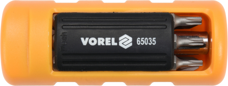 Викрутка-тримач із набором насадок HEX-1/4" 13 шт Vorel 65035 Викрутка-тримач із набором насадок HEX-1/4" 13 шт Vorel 65035