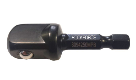 Адаптер перехідник для шуруповерта 1/2"(F) x 1/4"(HEX) ROCKFORCE RF-8094250MPB Адаптер перехідник для шуруповерта 1/2"(F) x 1/4"(HEX) ROCKFORCE RF-8094250MPB