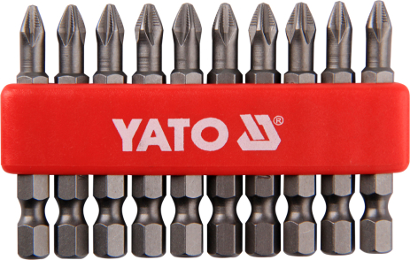 Набір викруткових насадок 1/4" PH2 50 мм 10 шт Yato YT-0478 Набір викруткових насадок 1/4" PH2 50 мм 10 шт Yato YT-0478