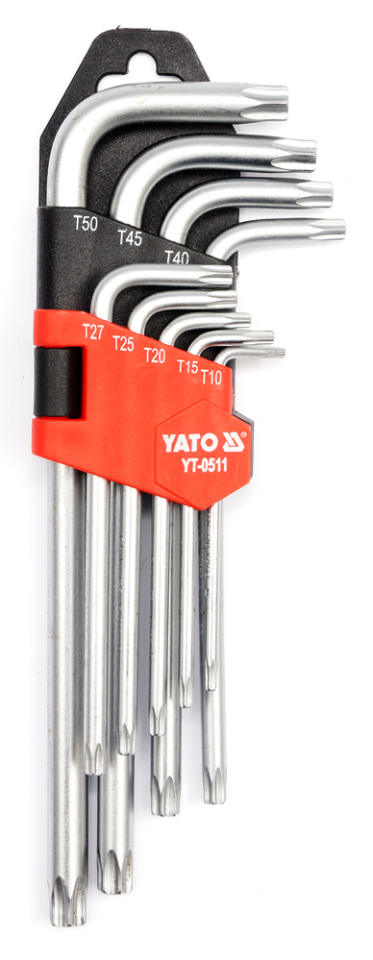 Набір ключів Torx 9 предметів T10-T50 Yato YT-0511 Набір ключів Torx 9 предметів T10-T50 Yato YT-0511